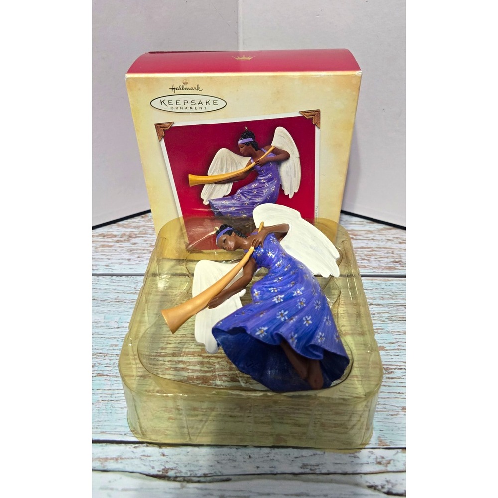 Hallmark Keepsake A Joyful Noise Angel Ornament 2004 Julie Forsyth w/ Box